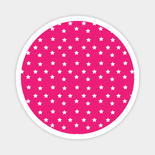 Abdon | Pink and White Stars Pattern Magnet